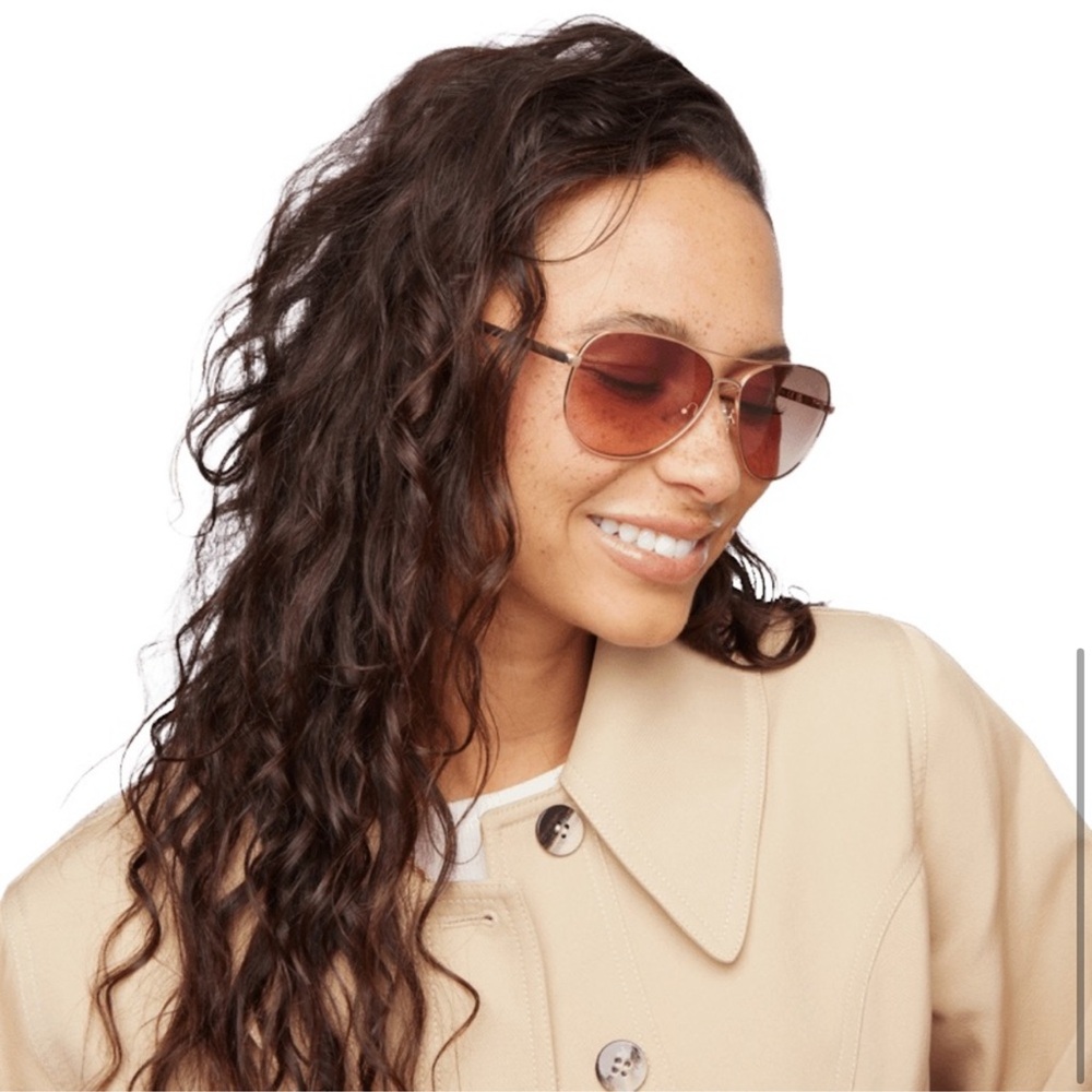♠️ Kate Spade Emmaline Rose Gold Aviator Sunglasses